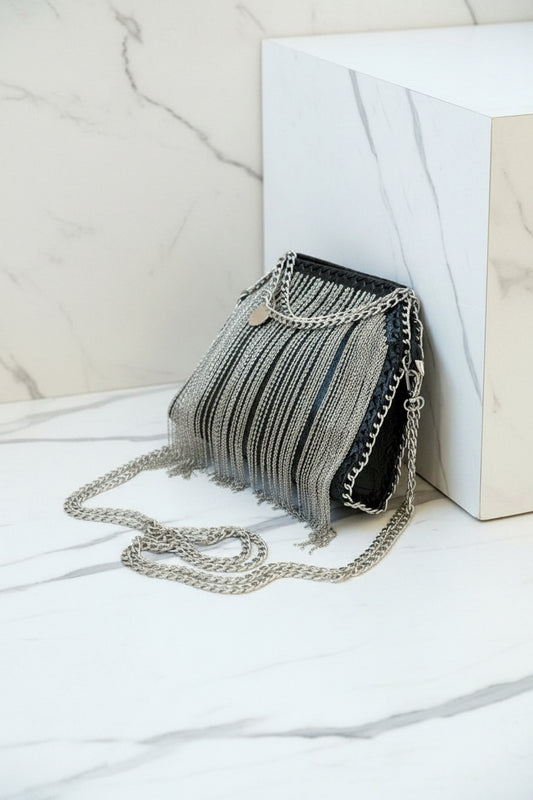Stella Chain Fringe Shoulder Bag – Medium