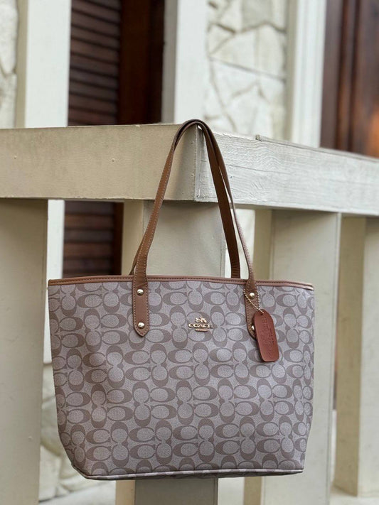 Coach Town Tote with extra pouch.