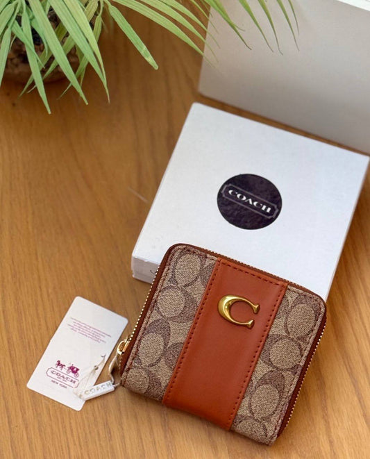 Coach Signature Zip Wallet (C)