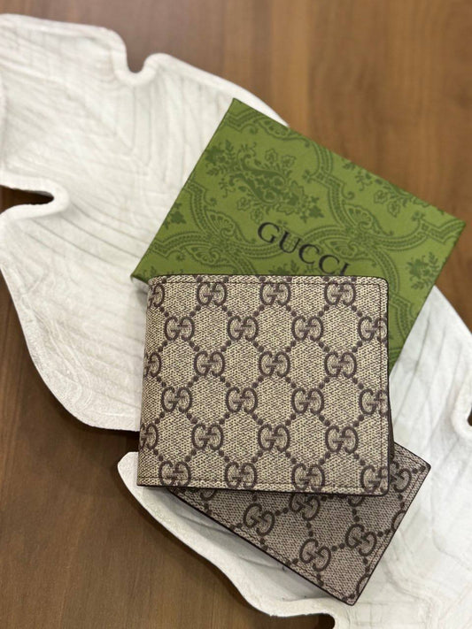 Gucci Bifold Coin Pouch Wallet GG Supreme Web - in Leather