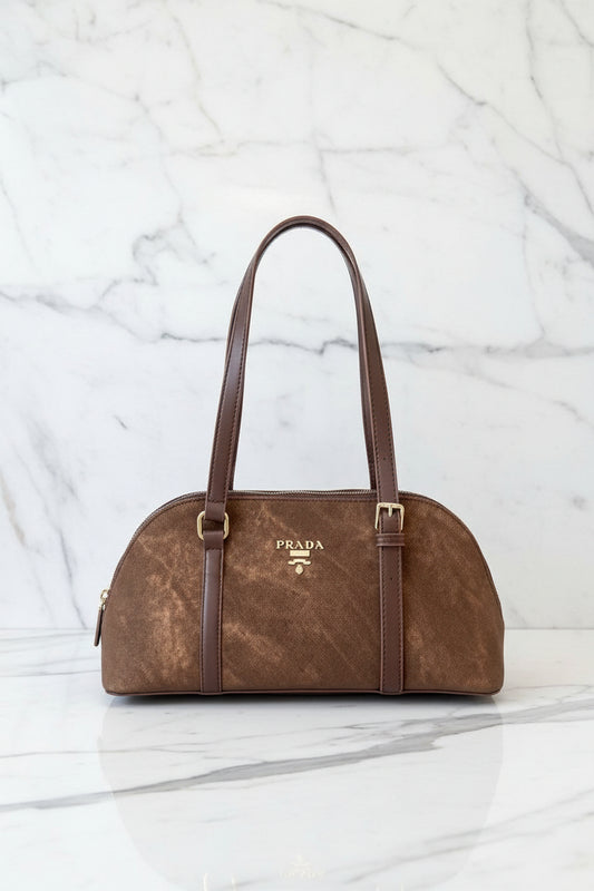 Prada Suede Bowling Bag