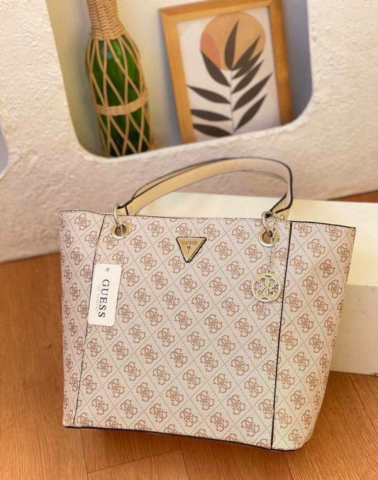 Guess Noelle Patterned Large Tote Handbag