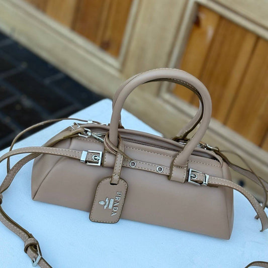 Prada Bonnie Leather Top-handle Bag