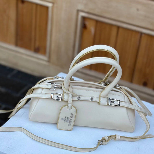 Prada Bonnie Leather Top-handle Bag