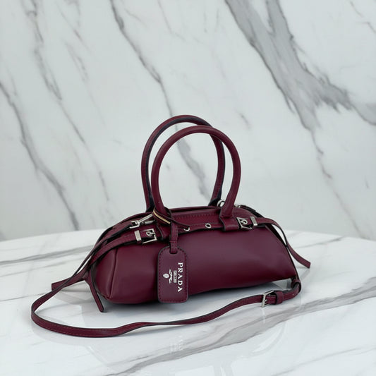 Prada Bonnie Leather Top-handle Bag