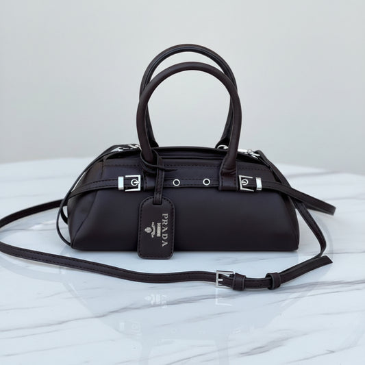 Prada Bonnie Leather Top-handle Bag