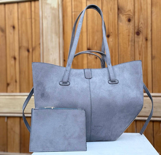 Suede Polène Cyme Tote Bag
