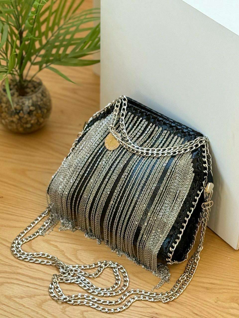 Stella Chain Fringe Shoulder Bag – Medium
