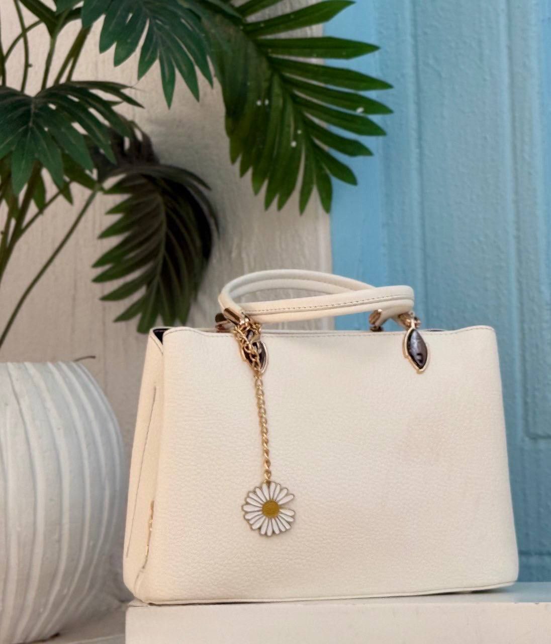 Casual Hand Bag With Flower Chain