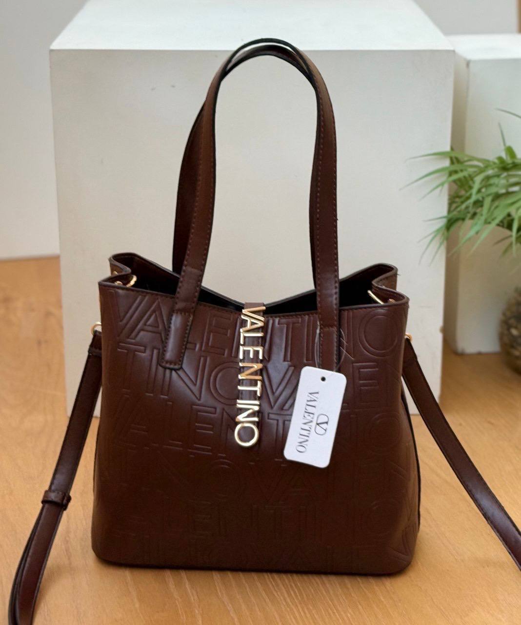 Valentino Laser Printed Tote Bag