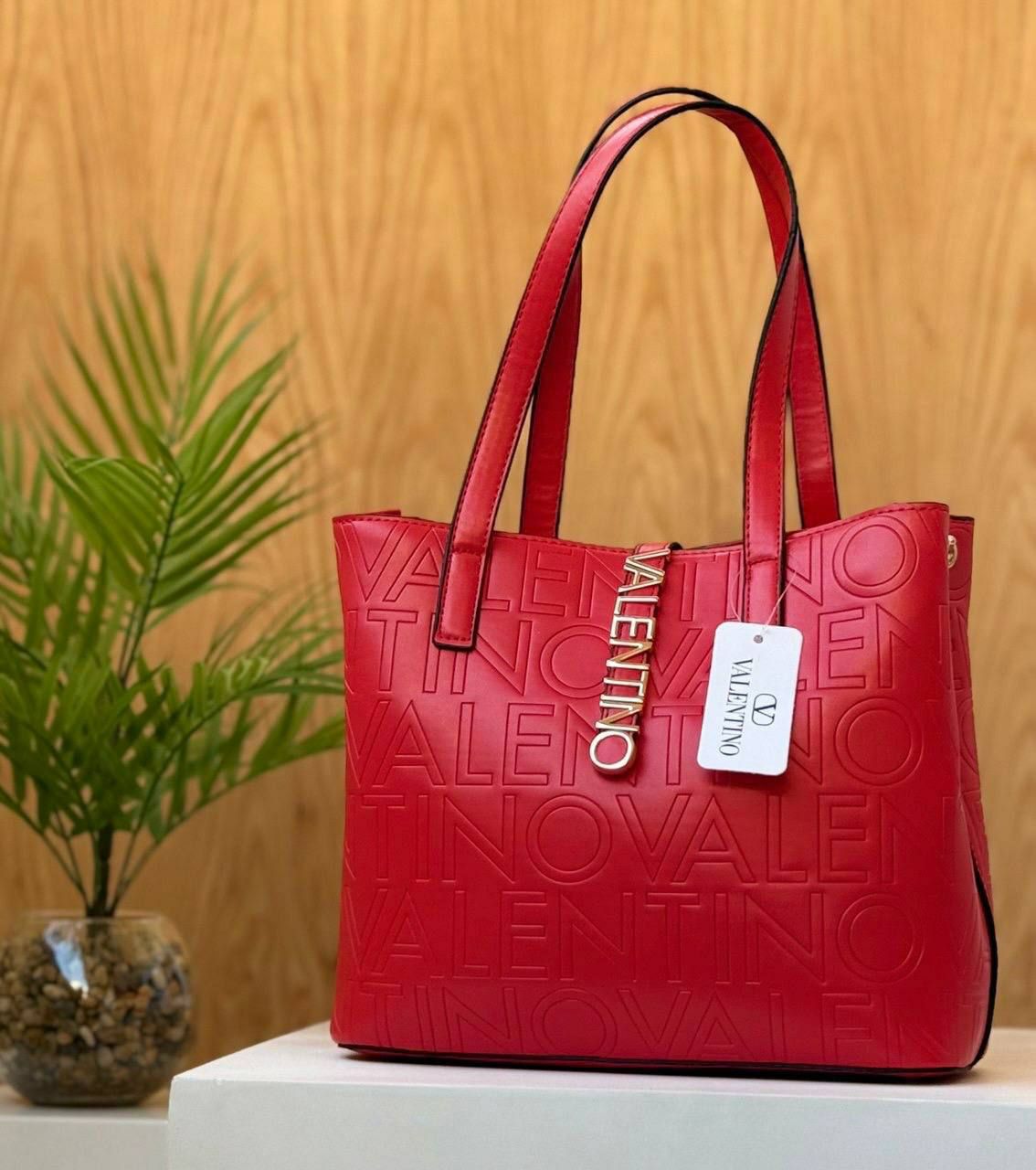 Valentino Laser Printed Tote Bag