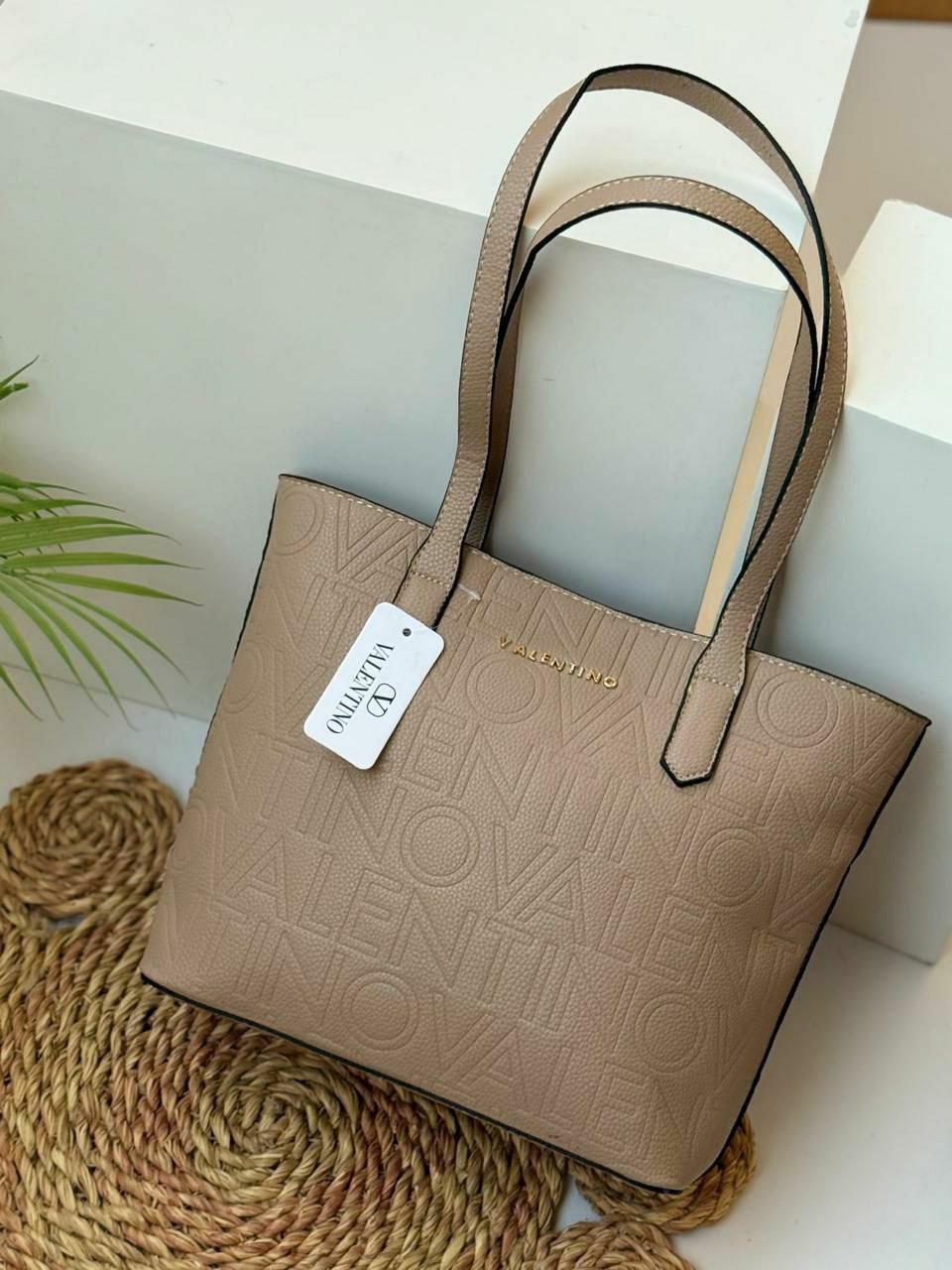 Valentino Laser Printed Tote Bag