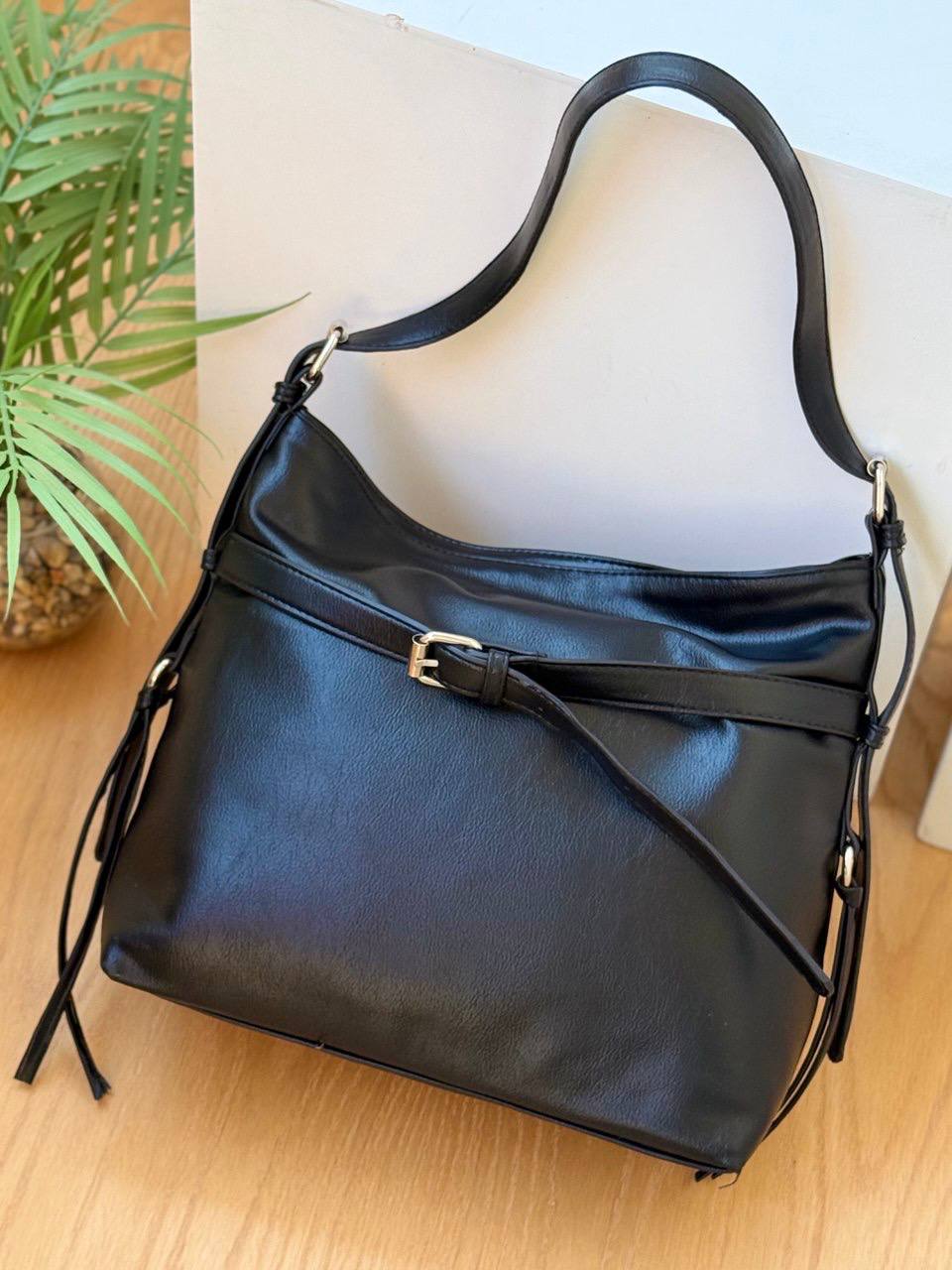 Soft Belted Shoulder Bag