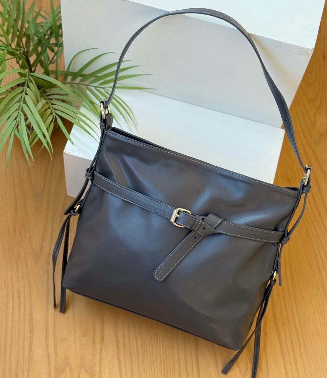 Soft Belted Shoulder Bag