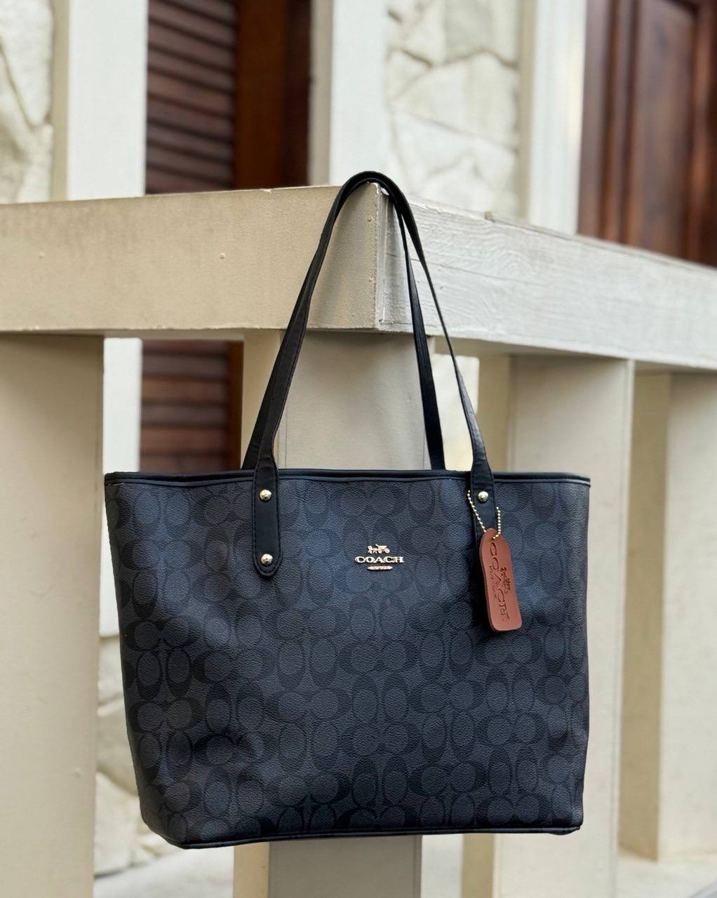 Coach Town Tote with extra pouch.