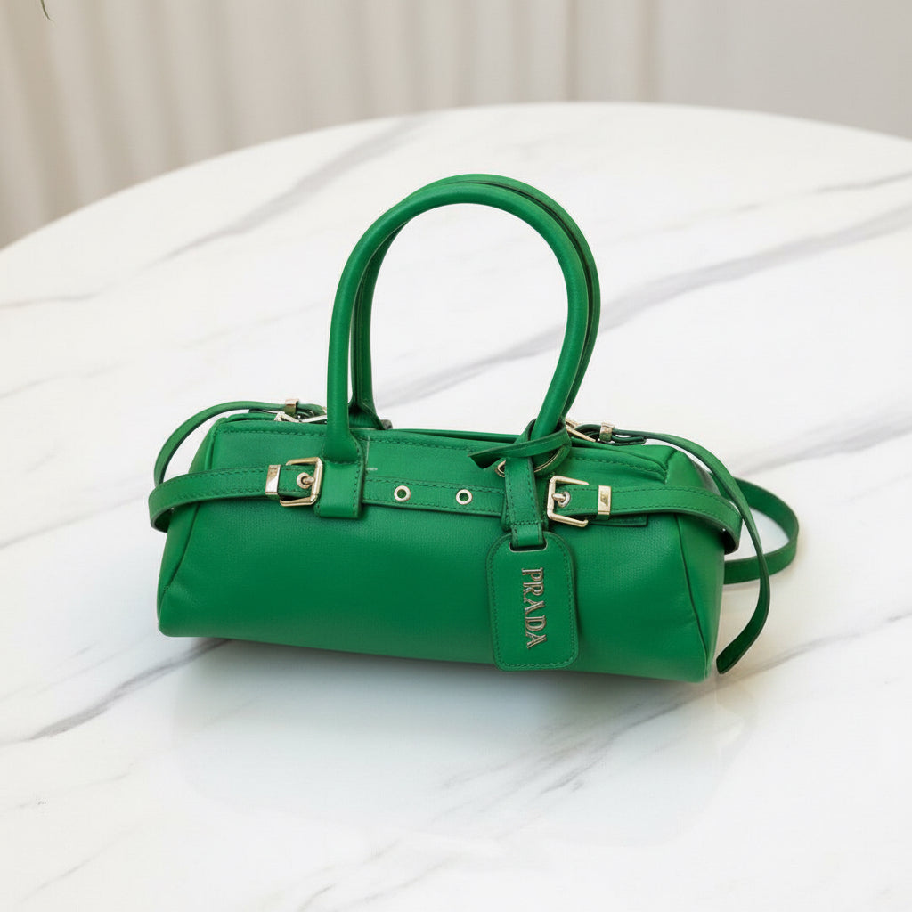 Prada Bonnie Leather Top-handle Bag