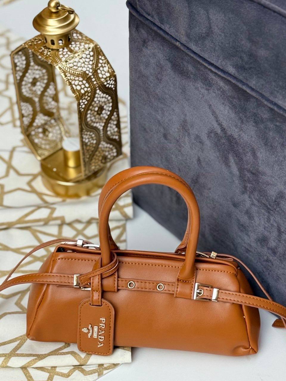 Prada Bonnie Leather Top-handle Bag