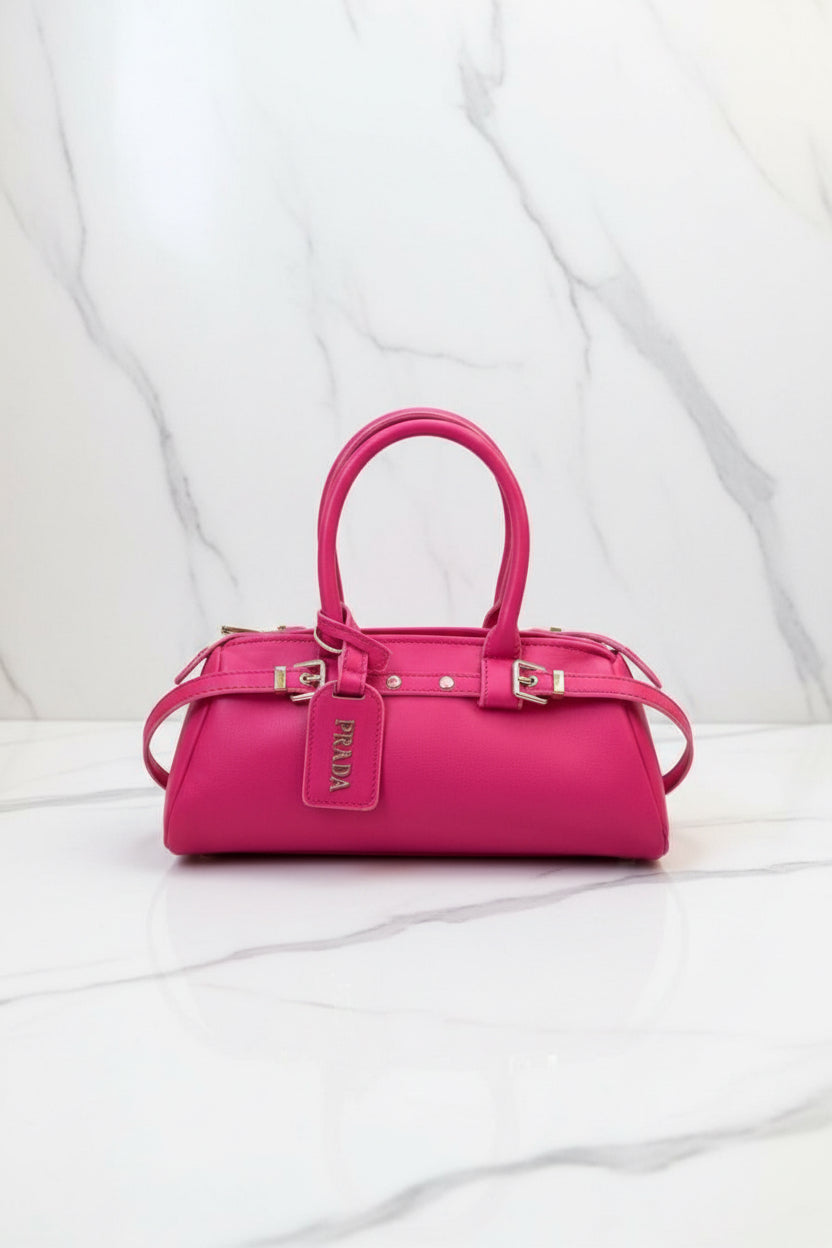 Prada Bonnie Leather Top-handle Bag