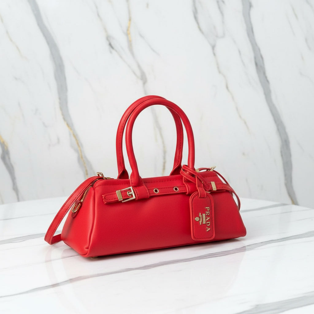 Prada Bonnie Leather Top-handle Bag