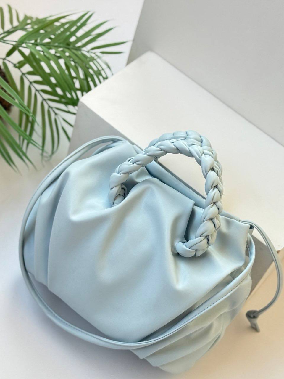 HEREU Bombon Supple Shiny Leather Shoulder Bag