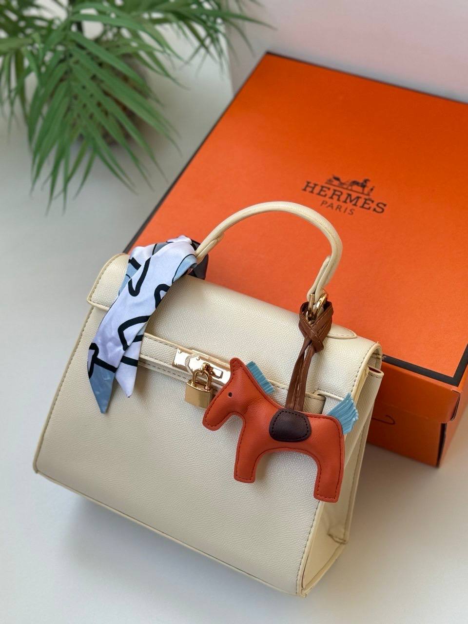 Hermes Medium Size With Charms & Box