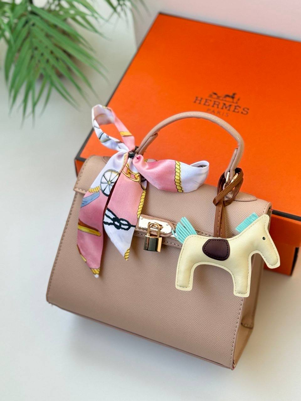 Hermes Medium Size With Charms & Box