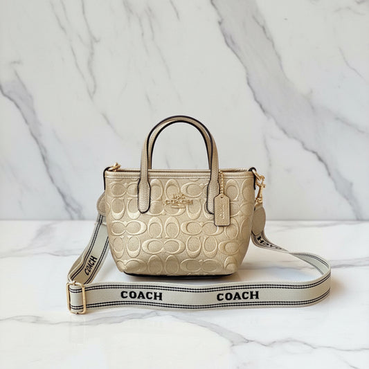 Coach Embossed mini tote bag