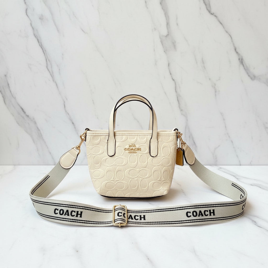 Coach Embossed mini tote bag