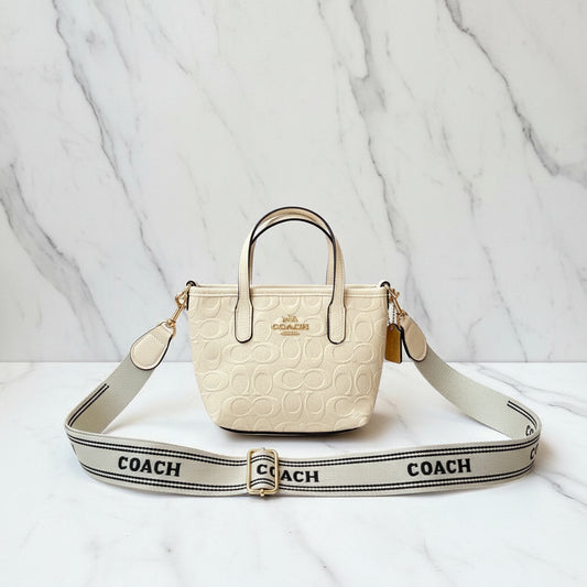 Coach Embossed mini tote bag