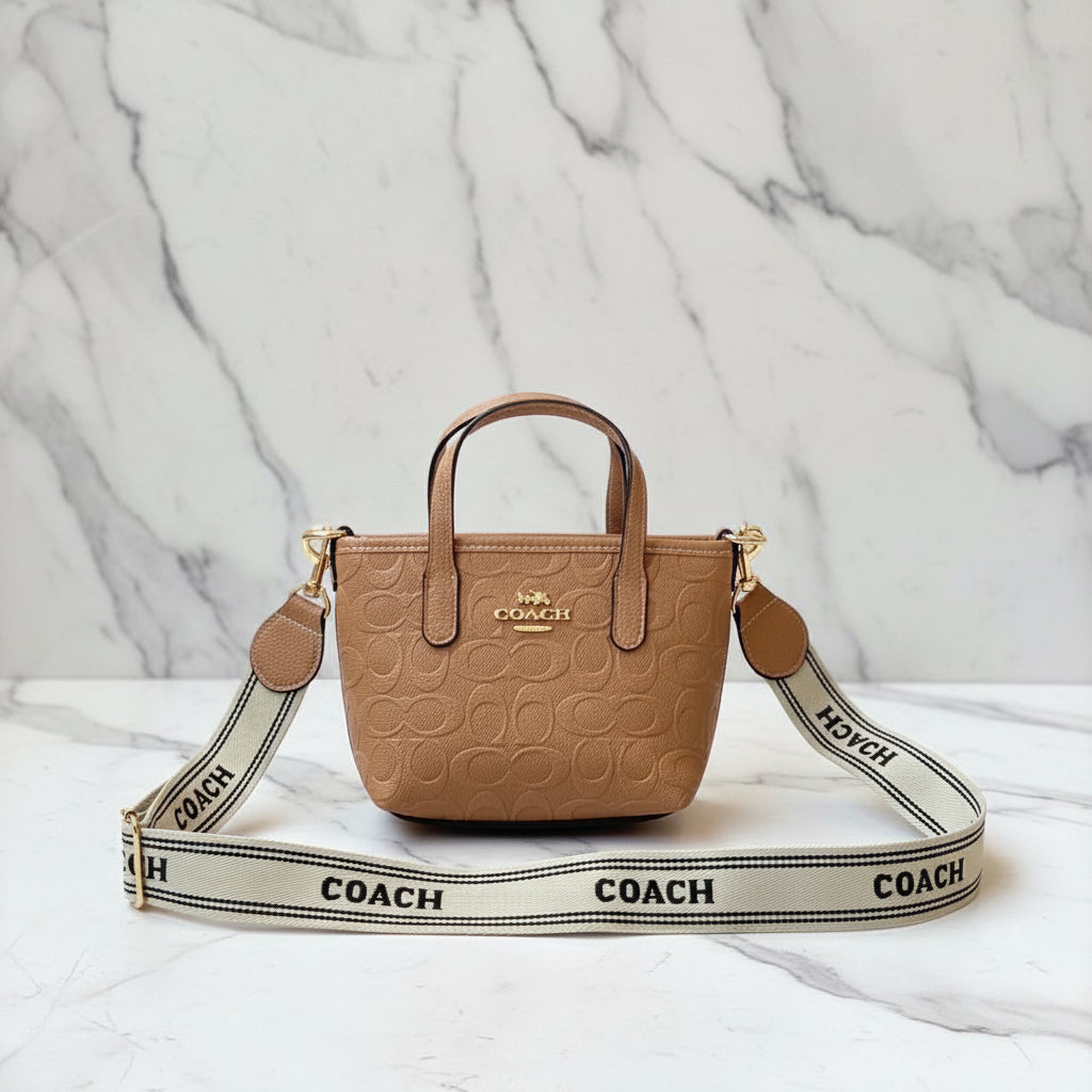 Coach Embossed mini tote bag
