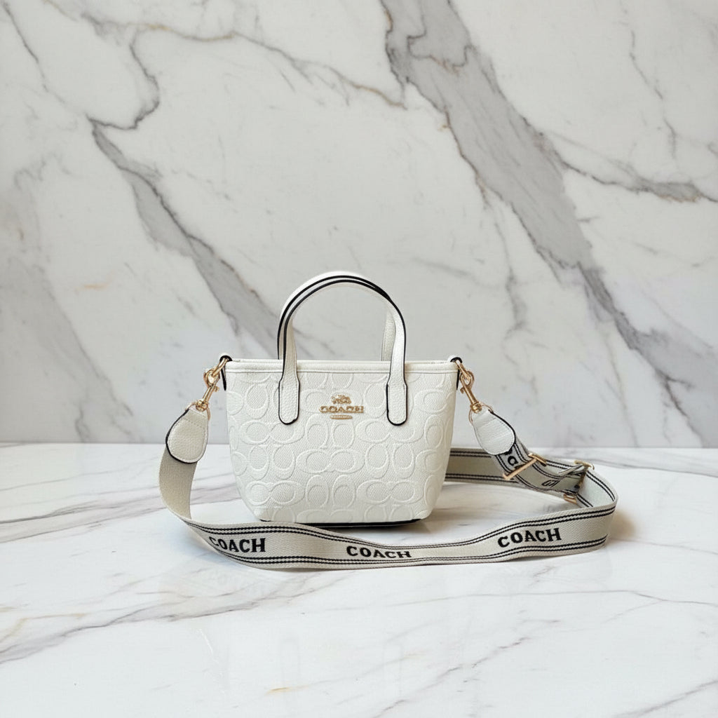 Coach Embossed mini tote bag