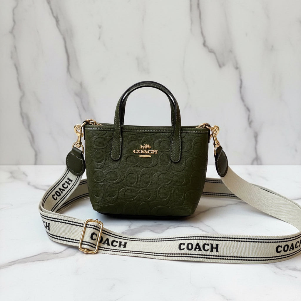Coach Embossed mini tote bag