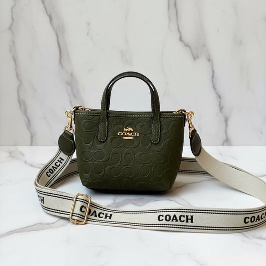 Coach Embossed mini tote bag