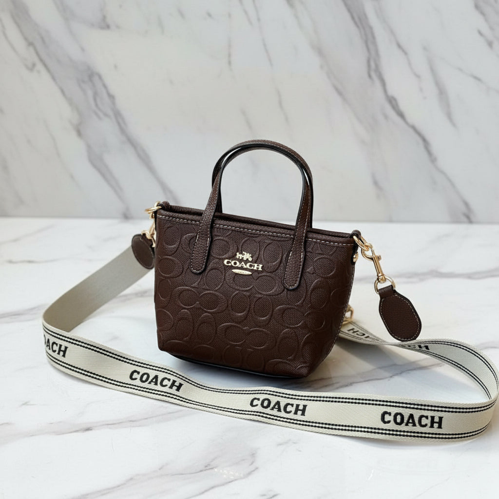 Coach Embossed mini tote bag