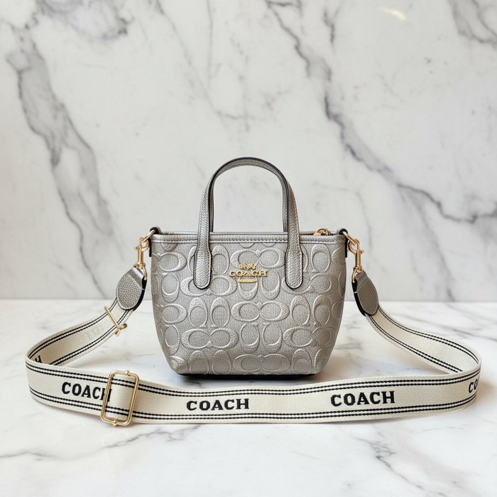 Coach Embossed mini tote bag