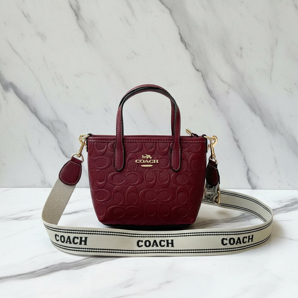 Coach Embossed mini tote bag