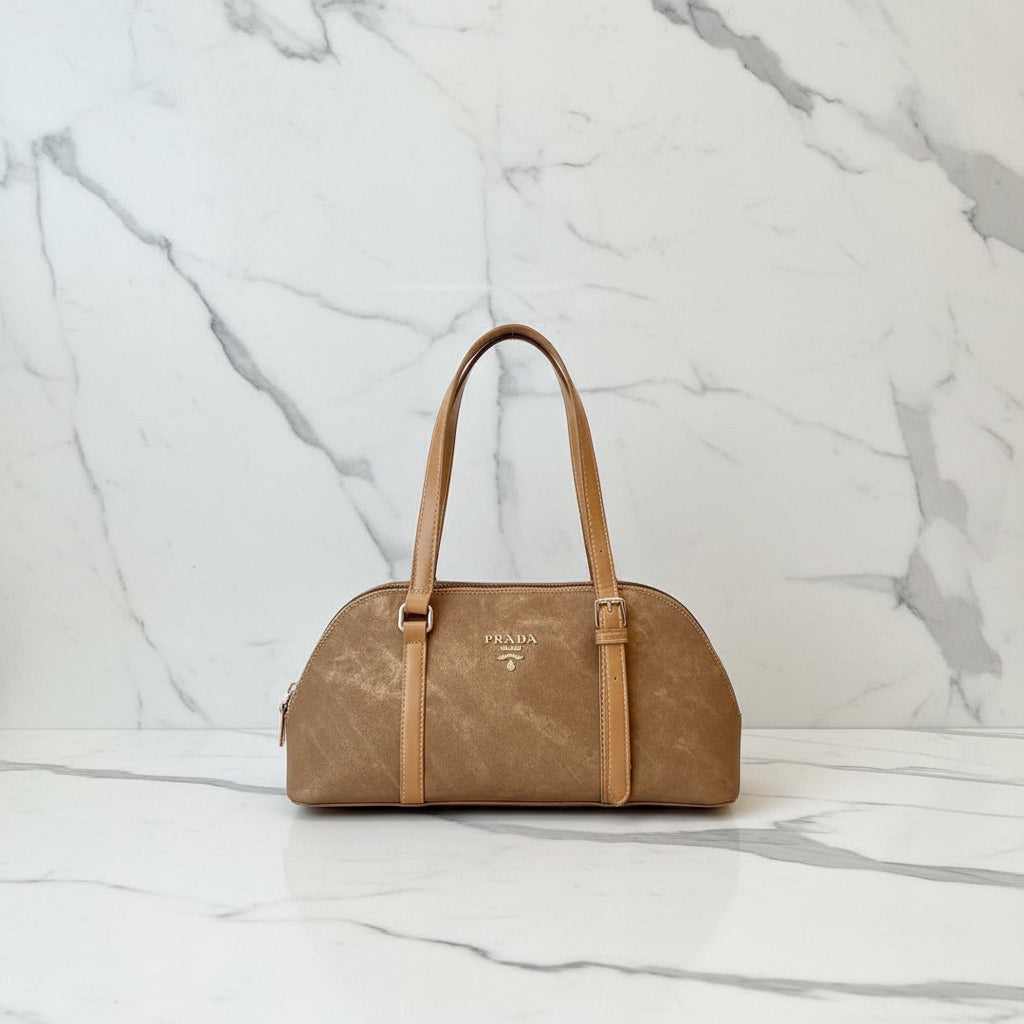 Prada Suede Bowling Bag