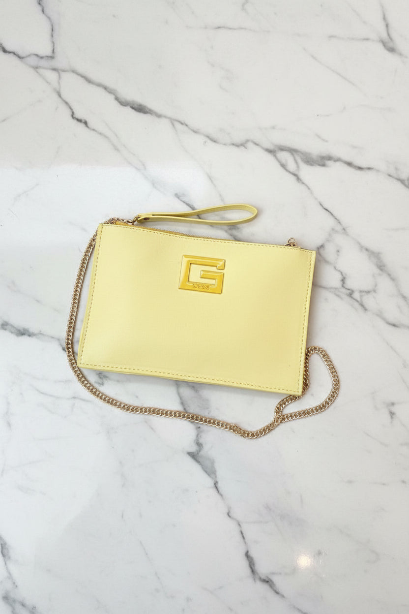 Guess leather chains clutch