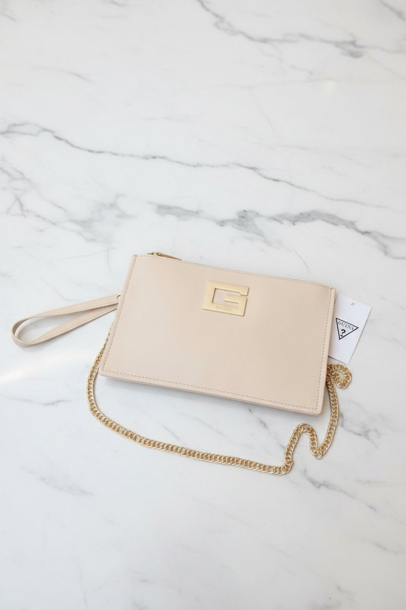 Guess leather chains clutch