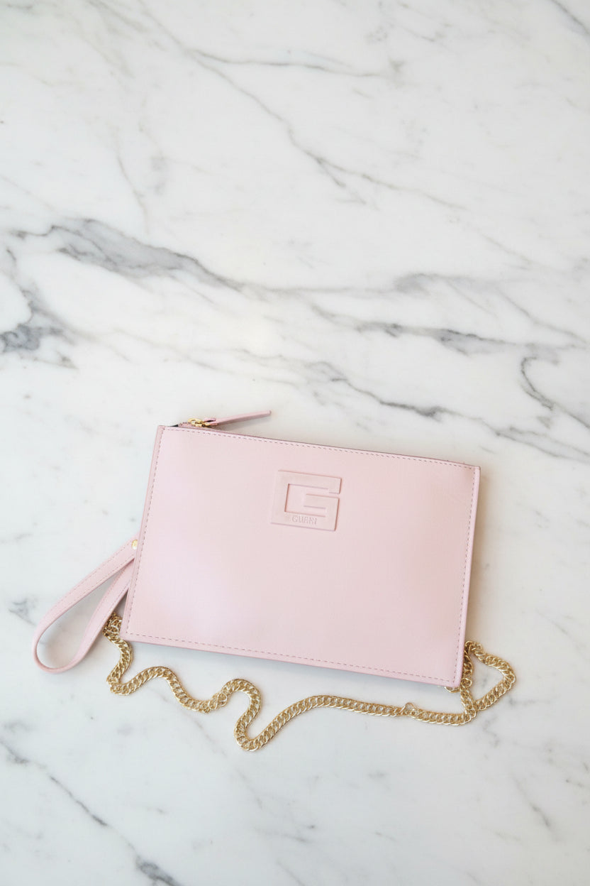 Guess leather chains clutch