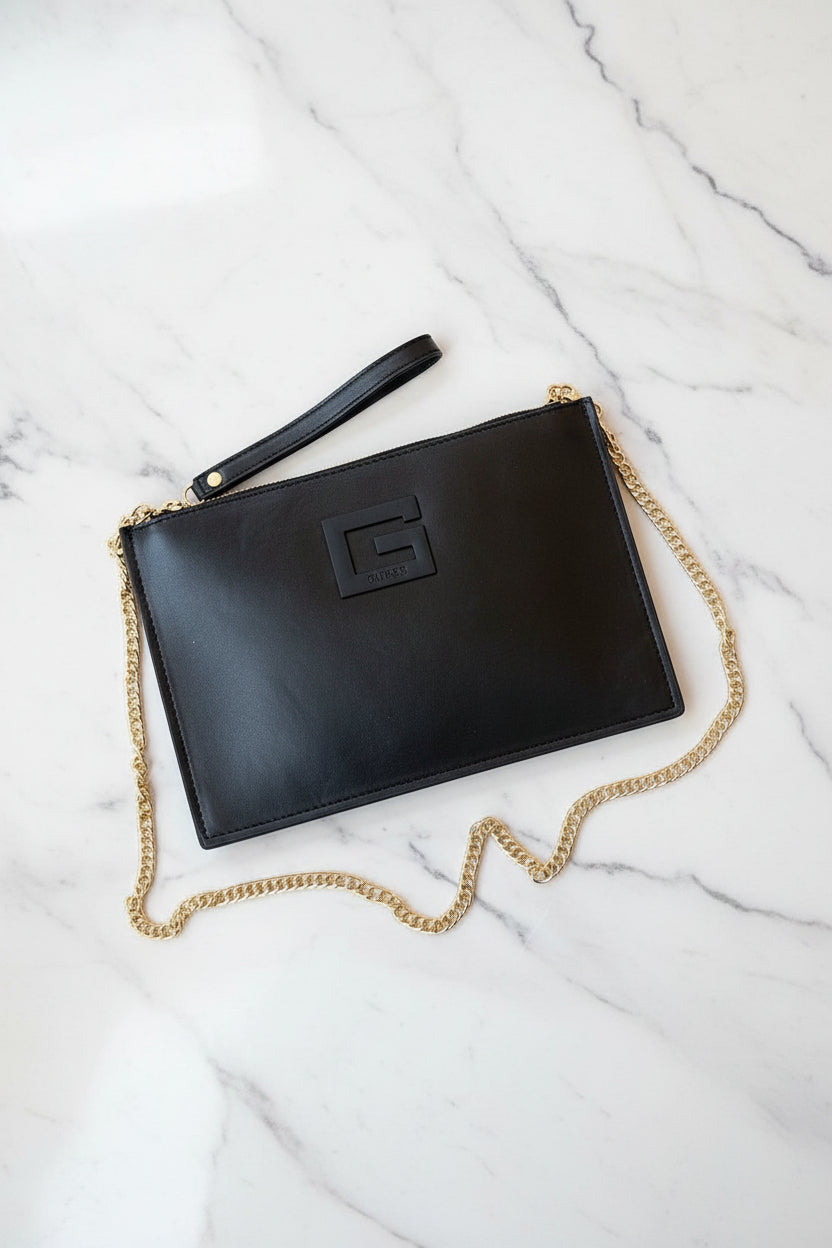 Guess leather chains clutch