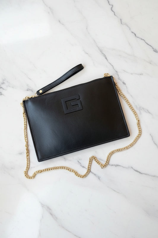 Guess leather chains clutch