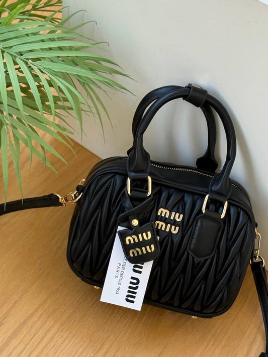MIU MIU Plaque Matelassé Leather Mini Bag