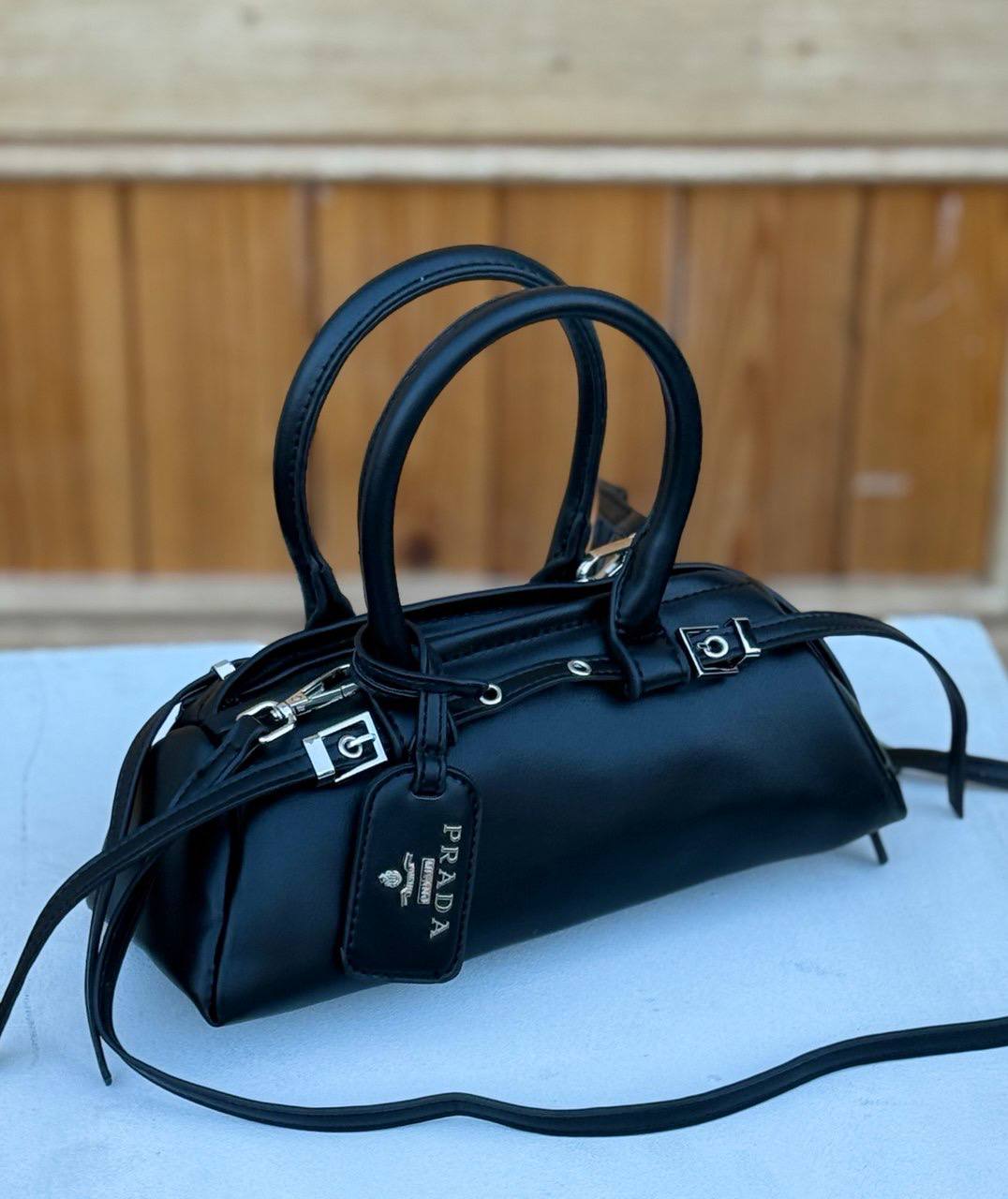 Prada Bonnie Leather Top-handle Bag