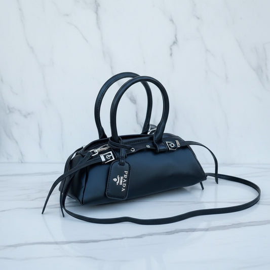 Prada Bonnie Leather Top-handle Bag