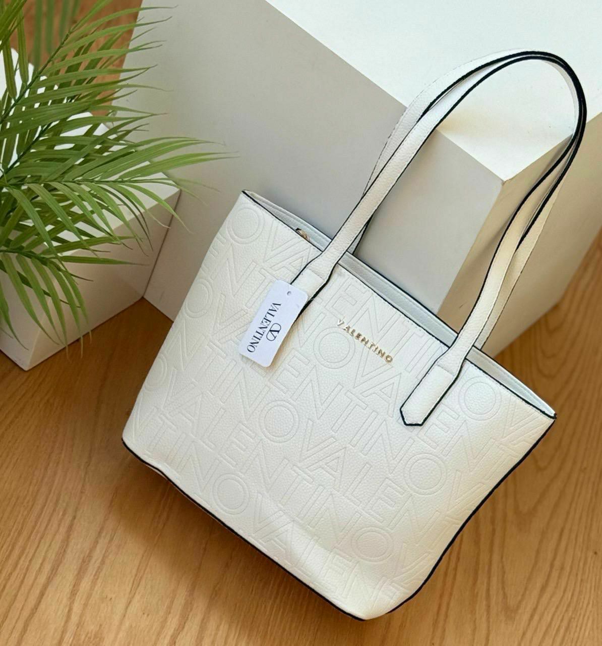Valentino Laser Printed Tote Bag
