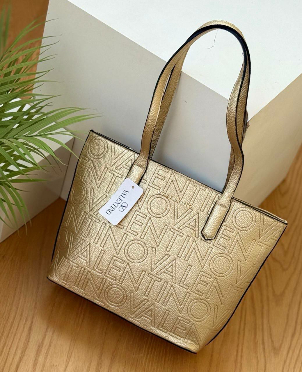Valentino Laser Printed Tote Bag