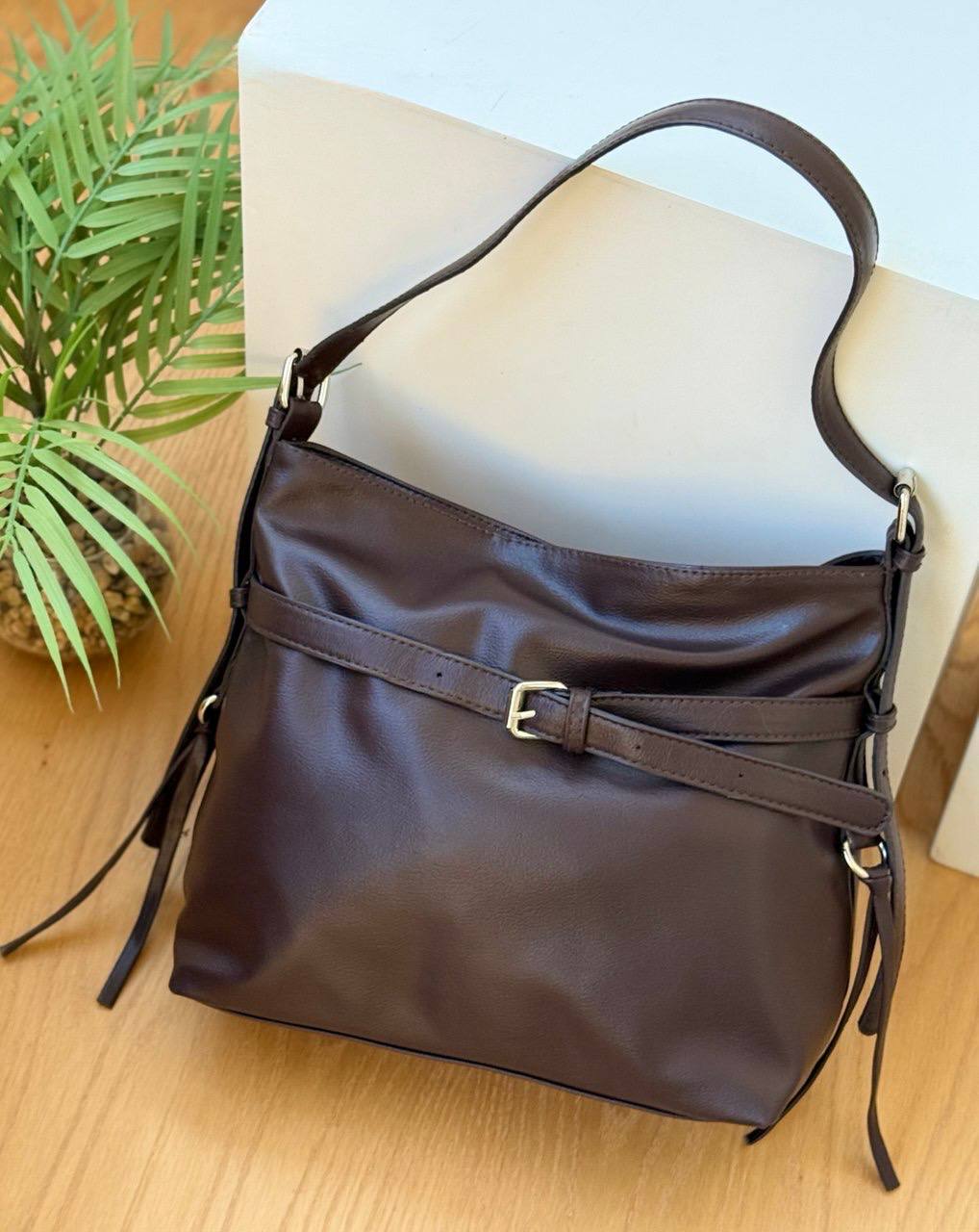 Soft Belted Shoulder Bag