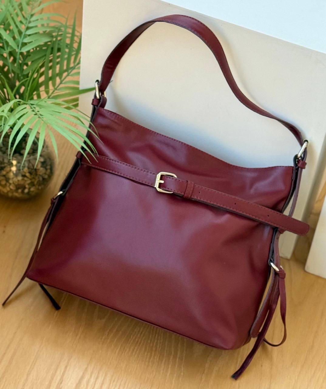 Soft Belted Shoulder Bag