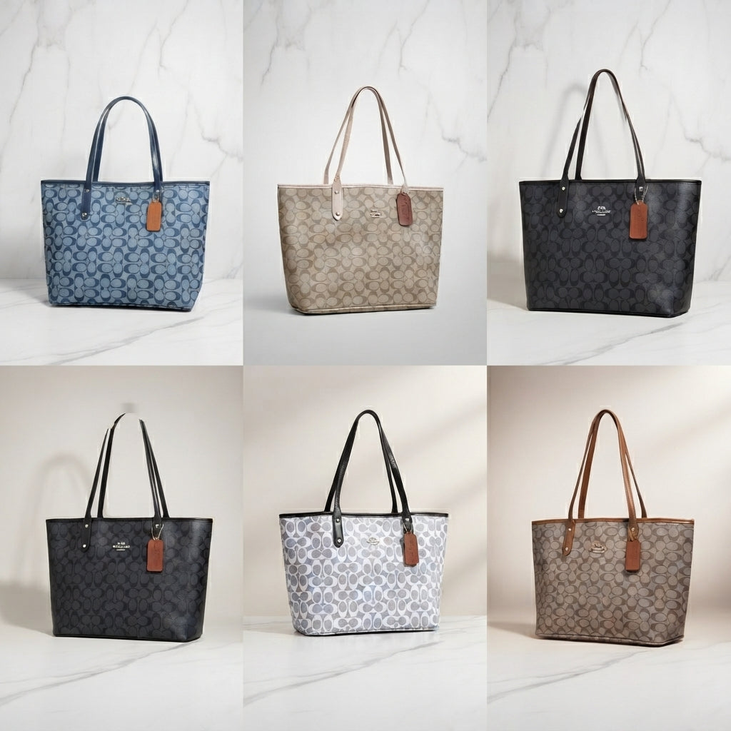 Coach Town Tote with extra pouch.